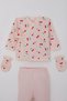 Baby Girl Hospital Outfit, 5-Piece Cherry Orchard Set, 0-3 Months, Pink. - 3
