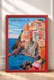 Colorful Houses on the Manarola Cliffs – Framed Painting, Italy Poster, Living Room, Kitchen, Wall Decor, Itp182. - 3
