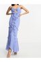Rochie lunga, Albastru
