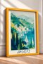 Amalfi Bay and Sailboats Framed Painting, Italy Poster, Living Room, Kitchen, Wall Decor, Itn018. - 2