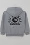 Boys' Hooded Sweatshirt with Letter g Print on the Back, Zippered, 10-13 Years, Light Grey. - 2
