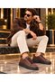 Premium Genuine Leather Men's Casual Lace-Up Sneakers with Thick Soles