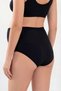 Deluxe Series 4-Pack Women's Black Cotton Lycra High-Waisted Maternity Underwear, Supportive, Plain, for Nighttime Use. - 6