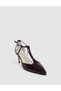 Dark Burgundy High-Heeled Shoes 50331548-Vr175 - 3