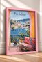 Portofino Arched Window with Port Frame Painting, Italy Poster, Living Room, Kitchen, Wall Decor, Itp190. - 2