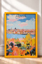 Padua City Silhouette and Colorful Plants Framed Painting, Italy Poster, Wall Decor, Itp187. - 3