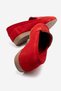 Genuine Leather Women's Red Suede Ballet Flats Pure - 5
