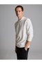 Ecru, High-Neck, Logo-Detailed, Patterned Sweatshirt 50331634-Vr019 - 3