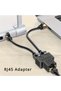 مقسم إيثرنت RJ45 أسود لتوسيع شبكة جهاز التوجيه والكمبيوتر