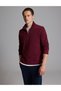 Bordo 3-Thread Regular Fit Zippered Stand-Up Collar Basic Sweatshirt 50334032-Vr014 - 3