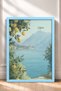 Capri Lemon Trees and Bay View Framed Painting, Italy Poster, Living Room, Kitchen, Wall Decor, Itn020. - 3