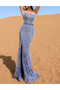 Rochie lunga, Albastru - 5