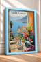 Lake Como, Flower-Patterned Balcony with a View, Framed Painting, Italy Poster, Living Room, Kitchen, Wall Decor, Itp179. - 2