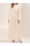 Rochie lunga, Ecru - 3