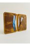 Genuine Leather Handmade Slim Card Holder Wallet Minimalist Double Side Compartment Wallet - 2