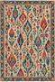 Eta Colorful Ikat Floral Pattern Woven Base Rug Eta4442 - 3