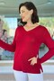 V-Neck Strawberry Fabric Blouse 7K132 - 3