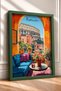 Rome Window View of the Colosseum Framed Painting Italy Poster Wall Decor Itp197 - 2