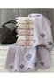 (Set of 6) Premium 3D Embroidered Bamboo, Special Boxed, 50X90Cm. DIY Hand Towel Set (70% Bamboo, 30% Cotton) - 2