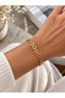 Gold Color Shiny Chain Model Women's Bracelet |   Elegant and Stylish Design Model - 3