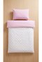 100% cotton 3-piece baby bedding set - patterned pink sheet & pillow baby crib bedding set - 3