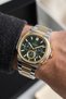 Green Dial, Gold and Silver Two-Tone Steel Strap, Chronograph Men's Watch (Comes in a Special Box) - 2