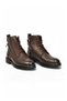 Coffee Brown Genuine Leather Men's Boots with Fleece Lining, Zipper, and Rubber Sole, Model 600530. - 4