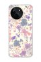 Realme 11 4g Compatible Transparent Phone Case with Lilac Pink Floral Print.