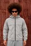 Men's Stand-Up Collar Hooded Casual Seasonal Stone Raincoat