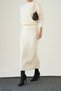 Women's Sweater with Collar Detail - 2-Piece Knit Set with Skirt - 2