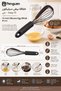 12" Inch Silicone Egg Whisk (Brown) - 2