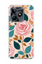 Pink Rose Petal Printed Transparent Phone Case Compatible with Realme C53.