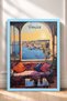 Venice Window View of the Harbor Framed Painting Italy Poster Wall Decor Itp203 - 3
