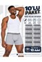 |   Men's Original Fit Cotton Lycra Boxer Shorts, 10-Pack, Melange Grey (10 Pieces). - 2