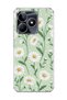 Realme C53 Compatible Daisy Green Printed Transparent Phone Case.
