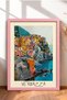 Vernazza Village and Turquoise Sea Framed Painting, Italy Poster, Living Room, Kitchen, Wall Decor, Itp205.