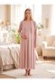 New Season Powder-Colored Winter Jacquard Long-Sleeved Maternity Robe with Easy Breastfeeding Design, 2-Piece Set. - 7
