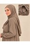 Women's Jersey Prayer Dress One-Piece with Built-In Headscarf - 3