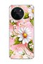 Realme 11 4g Compatible Transparent Phone Case with Daisy Pink Print.