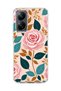 Pink Rose Petal Print Transparent Phone Case Compatible with Poco X7 Pro.
