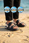 Black-Ecru Eva Comfortable Lightweight Unisex Children's Garden and Beach Slippers with a Teddy Bear Design. - 2