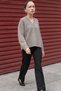 Women's V-Neck Casual Beige Sweater - 6
