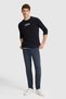 Men's Crew Neck Regular Fit Sweatshirt with Chest Print. - 4