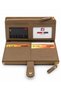Imported Leather Detailed Luxury Women's Long Zippered Multi-Compartment Wallet I002 - 5