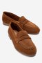 Genuine Leather Women's Cinnamon Suede Ballet Flats Pure