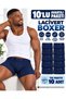 |   Men's Original Fit Cotton Lycra Boxer Shorts, Navy Blue (10 Pieces) - 4