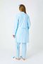 Maternity Pajama Set with Robe, 3-Piece Set, with Bow and Lace Details, Buttoned, Nursing-Friendly. - 3