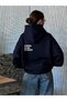 Unisex 3-Thread Back "Be Original" Printed Oversized Hoodie Sweatshirt.