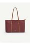 Bordo-Taba Shk357 Large Capacity, Shoulder Strap, Zippered, Everyday Shopper Bag.