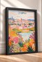 Torino Silhouette and Floral Waterfront Framed Painting, Italy Poster, Living Room, Kitchen, Wall Decor, Itp200. - 2